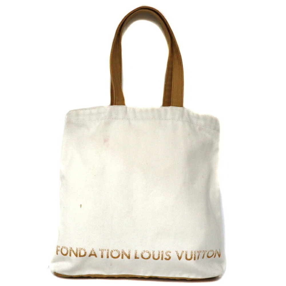 Louis Vuitton Tote Bag Fondation Museum Canvas White FOND LV